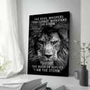 Framed Inspiring Lion Canvas Wall Art, 16x24in