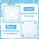 Mahjong Game Floating Table with Rules for Pool Double Side Poker Float Board for Card Games Scrabble Dominoes Mahjong Game Tray for Water Swimming Pool and Hot Tub Summer Beach Party Supplies, 31.5 X 31.5 X 1.6 Inches