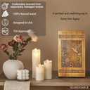 Wooden Urn for Ashes Adult Male Female, Handcrafted Large Cremation Urns Box for Human Ashes Adult Man Woman, Memorial Decorative Funeral Urn with Hummingbird Carvings, with Velvet Bag & Necklace