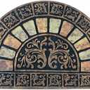 Entrance Floor Mat Semicircle Door Mat,Outdoor Doormat Shoe Scraper for Front Door Entrance, Terrace Carpet,24" X 36"(Half Circle)