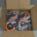 4" Caster Wheels, Casters Set of 4 Heavy Duty - Orange Polyurethane Castors, Top Plate Swivel Wheels, 4-Pack Industrial Casters with Brake, Locking Caster for Furniture and Workbench