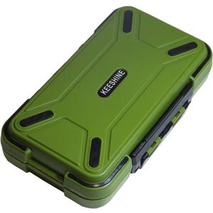 small tackle box, mini pocket portable fishing tackle box organizer, double sided plastic organizer box, travel storage containers for vest casting fly fishing (Green (Size: 7.8" L x 4.2" W x 1.8" H))