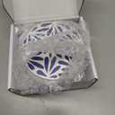 AD Set of 6 Coasters for Drinks Absorbing Round Ceramic Stone Coaster with Cork Base,Tabletop Protection Mat for Mugs and Cups,Office,Kitchen (Indigo Blue)