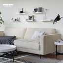 RICHER HOUSE 5 Set White Floating Shelves, Wall Mounted Shelves for Wall Decor, Modern Picture Ledge Shelf with Lip for Storage Nursery, Bedroom, Living Room, Bathroom - White