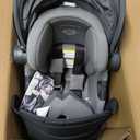 UPPAbaby Aria V2 Lightweight Infant Car Seat - Just Under 6 lbs - Base with Load Leg + Infant Insert + All-Weather FootCover Included - Direct Stroller Attachment - Greyson (Charcoal Mlange), manufacturing date Sep.01, 2025