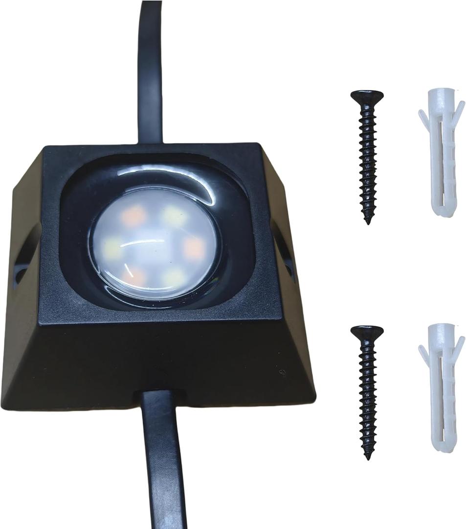 60/90/120 Packs Light Clips Mounts Bracket Compatible with Govee Outdoor Lights Pro H706 200FT, 128 Packs250 Screws Included,Black