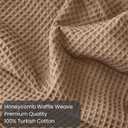 Waffle Blankets (Brown, Queen XL Size 95x102 inch)