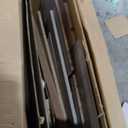 Tuhome Versailles Writing Desk with Integrated Bookcase 2 Upper Display Shelves & 5Tier Side Storage,SpaceSaving Office Computer Table, Sturdy Particleboard Construction, Easy Assembly,Gray Finish (Light Grey)