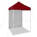 EAGLE PEAK Pop up Canopy 5x5, Outdoor Portable Canopy Tent with One Removable Sunwall, Carry Bag Included, Burgundy