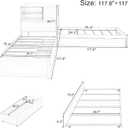 Merax L-Shaped Combination Twin Corner Platform Bed Frame with Trundle,Drawer,Built-in Desk and Led Downlight,3-in-1 Design for Bedroom