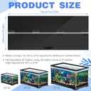 Sieral Aquarium Lids Polycarbonate Canopy with LED Light 29 x 11.38 x 0.12 Inch for 20/29/37 Gallon Without Center Brace Aquariums Cover Fish Tank Lid with a Hook Knife, Black