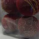 Large Velvet Christmas Ornaments, 5.9" Burgundy Velvet Christmas Ornaments Balls 4 pcs Decorative Baubles for Christmas Tree, Big Red Xmas Balls for Holiday Yard Home Party Xmas Decoration