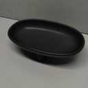 Fruit Bowl Three-Legs Ceramic Fruit Bowl for Kitchen Counter, 10 Inch Fruit Basket Decorative Candy Bowl for Table Decor, Oval Large Bowls Key Bowl Home Table Decor (Black 12 Inch)