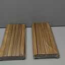 2 Pieces Sofa Arm Tray,Bamboo Folding Couch Arm Tray,Sofa Armrest Trays with Anti-Slip Pad for Drinks,Snacks,Phone,Remote Control（Natural）