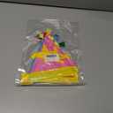 GCQQ Happy Birthday Fabric Banner - 4.2M Colorful Double-Layer Cotton Bunting Floral Pennant Nursery Garlands with 14PCS Triangle Flags & Tassels for Kids Boys Girls Baby Shower Birthday Party Decor (Bright Rainbow)