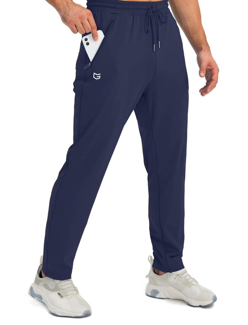 G Gradual Men's Sweatpants with Zipper Pockets Tapered Joggers for Men Athletic Pants for Workout, Jogging, Running XL