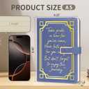 2 Pack Lined Journal Notebook for Women Men, A5 Hardcover Leather Journals with 400 Pages 80 GSM Thick for School Office Writing Business Travel, College Ruled Notebooks with Magnetic Buckle (Purple)