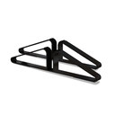 Freestanding Pet Gate Metal Support Feet, Triangle Support Feet Set of 2 for Extra Wide Foldable Pet Gate, Easy to Install, A Pair of Safety Fence Feet for Wooden Dog Gate, Black