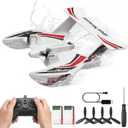 VEVOR RC Plane, 2.4GHZ 3CH RC Airplane with 6-Axis Gyro Stabilizer&2 Batteries, Ready to Fly Amphibious Aircraft Plane Toy for Adults Beginners Kids Birthday/Xmas Gift