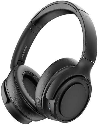 ADOOPE Wireless Headphones | 94dB Volume Limited Hearing Protection | Built-in Mic | Bluetooth 5.3 | Foldable & Durable Headset for School, Travel | Ideal Back to School Gift for Kids(Black)