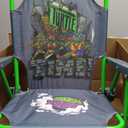 Teenage Mutant Ninja Turtles Kids Outdoor Folding Beach Chair with Umbrella,Portable Camp Chair for Ages 3+, Lightweight & Compact for Beach, Camping, and Backyard