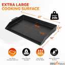 BBQ Future Universal Cast Iron Griddle for Gas Grill with Spatula Set, 23" x 16" Pre-Seasoned Nonstick Griddle Insert Large BBQ Flat Top Plate for All Gas/Electric Grill, Stove Top and more