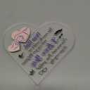 Dad Gifts from Daughter, Father's Day Gift for Dads, Christmas Gifts for Dad, Dad's Birthday Gift Ideas, Presents for Daddy, Acrylic Heart Plaque Home Decor (transparent-6)