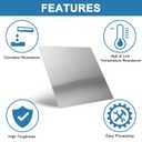 304 Stainless Steel Sheets Metal 12" x 12" x 1/32"(0.0315) Inch 304 Stainless Steel Plates 20 Gauge(0.8MM) Stainless Steel Shim Stock Plates Metal Sheets for Crafting, Stovetop, Snow Frosted Surface