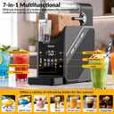 Slushie Machine 88 oz, 7-in-1 Slushy Machine for Home, Professional Frozen Drink Maker with LED Display, Auto-Clean, No Ice Needed, for Frozen Drinks & Desserts, for Home & Parties - Color Display