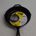 Lodge 10.25 Inch Cast Iron Skillet  Pre-Seasoned Frying Pan with Teardrop Handle  Oven, Stovetop, Grill & Campfire Use  Made in USA  Durable, Non-Toxic, Even-Heating Cookware  Black