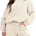 ANRABESS Women 2 Piece Outfits Sweat Shorts Sets 2026 Oversized Casual Lounge Matching Set Sweatsuit Tracksuit Fall Clothes (S)
