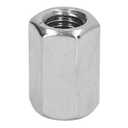 Pack of 5 M12 x 1.75-Pitch 30mm Length Metric Hex Coupling Nut 304 Stainless Steel Fully Threaded
