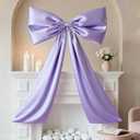 Lavender Large Bow Decor Big Bow for Room, Coquette Giant Ribbon Tie for Birthday Party Backdrop Wall Decor, Bows Decor for Room Wedding Baby Shower Decorations (Lavender Purple, 24 x 36 Inches)