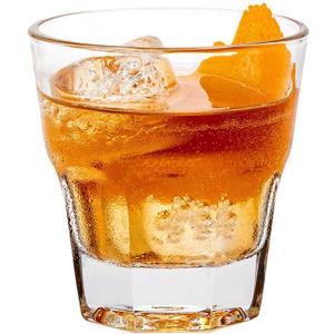 Restaurantware Otto 5 Ounce Whiskey Glasses Set Of 6 Paneled Rocks Glasses - Fine-Blown Tempered Heavy Base Dishwasher-Safe Clear Glass Scotch Glasses For Cocktails Or Liquors