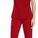 UnionMed Tech Scrubs for Women Set, V-Neck Scrub Top & Joggers Pants Sets, Slim Quick-dry Anti Wrinkle Yoga Waistband XL