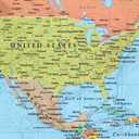 Swiftmaps 32" x 50" RMC Large World Wall Map Poster - Laminated Rolled (32x50 Signature World)