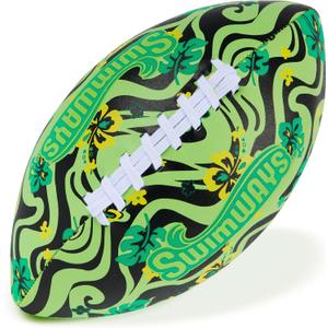 Swimways Hydro Waterproof Football, Outdoor Games for Adults and Kids, Swimming Pool Accessories and Pool Party Games,9.25 Inches, Green (Green (New Version))