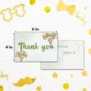 Baby Shower Cards Kit - We can Bearly Wait Set of 25 Baby Shower Invitations with Envelopes, Diaper Raffle Sign & Tickets, Thank You Postcards, Book Request Cards for Baby Shower - Watercolor Green