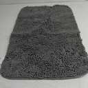 OLANLY Bathroom Rugs 30x20, Extra Soft Absorbent Chenille Bath Rugs, Rubber Backing Quick Dry, Machine Washable Bath Mats for Bathroom Floor, Tub and Shower, Home Decor Accessories, Grey