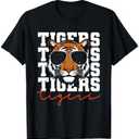 Vintage Tigers Inspirational Athletic Name Design Gift T-Shirt Male Large