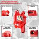 UF413 Square Ignition Coil Compatible with Chevrolet Silverado, Tahoe, Suburban, GMC Sierra, Yukon, Envoy, Cadillac Escalade 4.8L 5.3L 6.0L V8, OEM Replacement Coil Replacement for UF413 D510C 5C1554