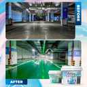 3 Gallon 100% Solids Industrial Epoxy Floor Coating Kit - Self-Leveling, Highly Durable Clear Resin Paint | Ideal for Counter Tops, Garages, Basements, Warehouses, Concrete Floors & Wall Repair-Clear