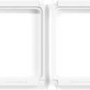 Dog Playpen, 24" Acrylic Plastic Pet Playpen with Door, Puppy Playpen, Indoor Dog Pen, Foldable, Customizable, White 2 PCS