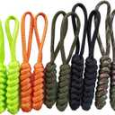 Paracord Zipper Pull 4" Knife Lanyards Keychain Backpack Lanyards Pull Hand Woven Pull Cord Zipper 10 Set