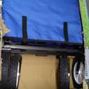 Mac Sports Heavy Duty Steel Frame Collapsible Folding 150 Pound Capacity Outdoor Camping Garden Utility Wagon Yard Cart, Blue