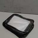 PACKISM Clear Toiletry Bag - TSA Approved Toiletry Bag 3 Pack Same Medium Size, Quart Size Bag Travel Makeup Cosmetic Bag, Carry on Airport Airline Compliant Bag, Black