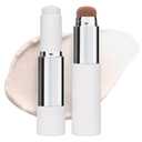 Color Changing Foundation Stick, Blanc Cover Cream Stick for Face Makeup with Matte Finish, 2 in 1 White Foundation Concealer Sticks with Soft Brush, Medium Coverage for All Skin Types, 01 Ivory White