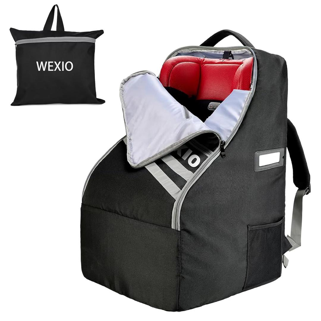 360Thick Padded Car Seat Travel Bag for Airplane,Waterproof Car Seat Bags for Air Travel,Heavy Duty Carseat Backpack for Nuna Graco Diono Clek Cosco & Base 18.5"X18.5"X29"