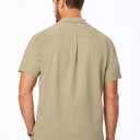 JMIERR Men's Seersucker Shirts Short Sleeve Casual Shirts Button Down Shirt Beach Summer Vacation Wedding Shirt (XL)