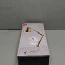 GLOBE Electric 62000010 32" Multi-Joint Desk Lamp with Metal Clamp, Matte Brass, White Accents, On/Off Rotary Switch on Shade, Partially Adjustable Swing Arm, Home Dcor, Office Accessory (Gold)